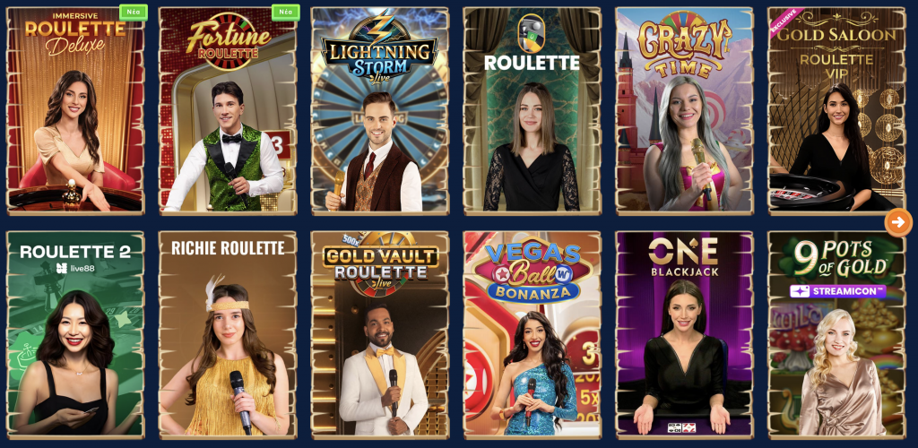 Ζωντανή εμπειρία καζίνο στο Wazamba